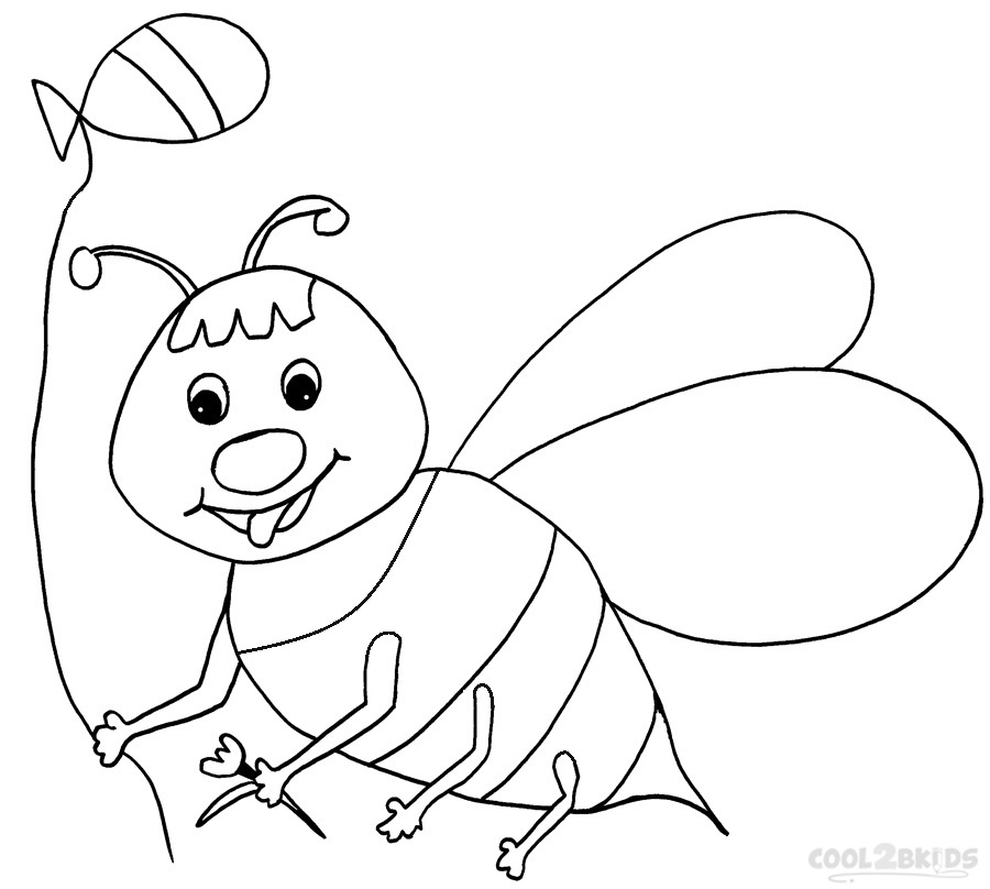 Bumble Bee Coloring Template Coloring Pages