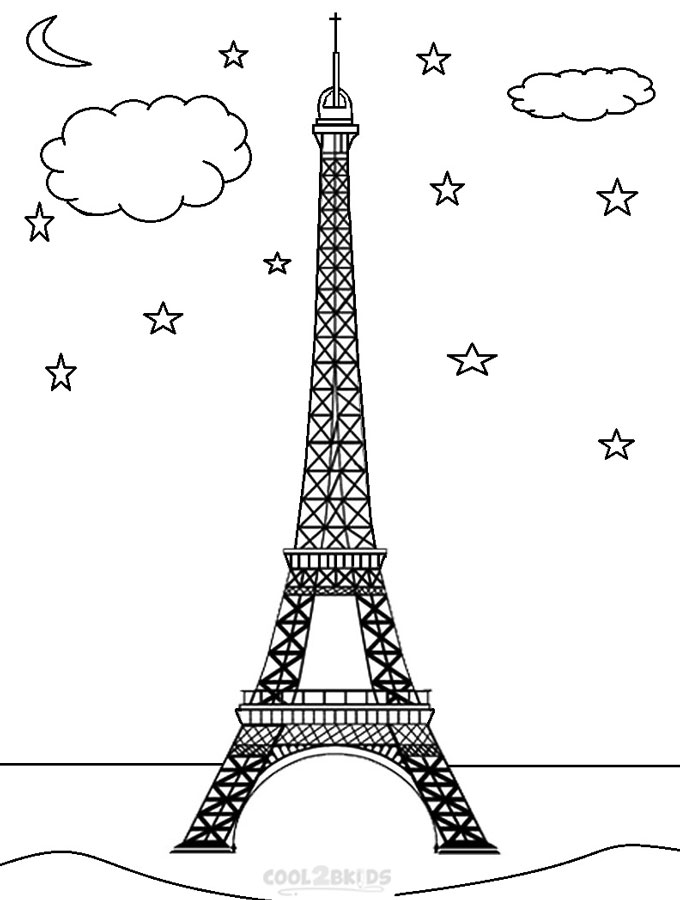 Printable Eiffel Tower Coloring Pages For Kids Cool2bKids