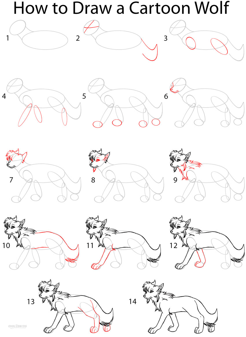 How To Draw A Wolf Step By Step - vrogue.co