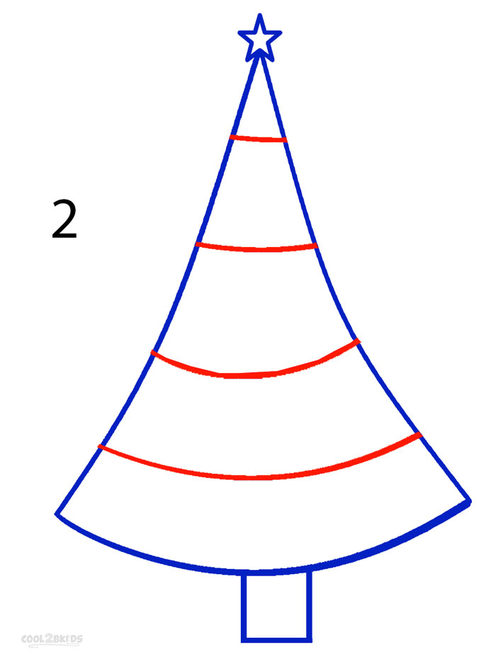  How To Draw A Christmas Tree Step By Step Pictures Cool2bKids