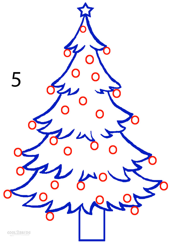  How To Draw A Christmas Tree Step By Step Pictures Cool2bKids