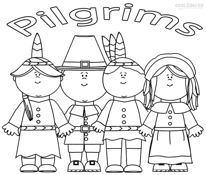 Printable Pilgrims Coloring Pages For Kids | Cool2bKids