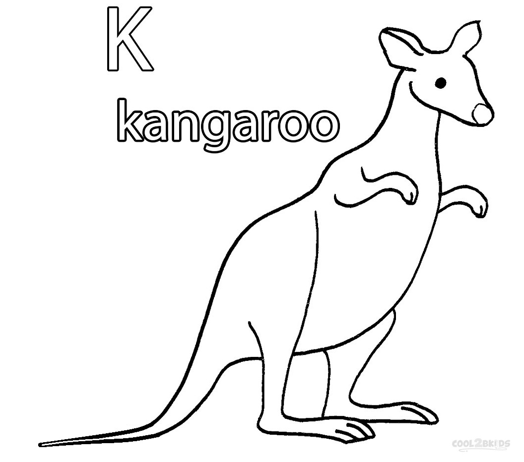 Printable Kangaroo Coloring Pages For Kids Cool2bKids