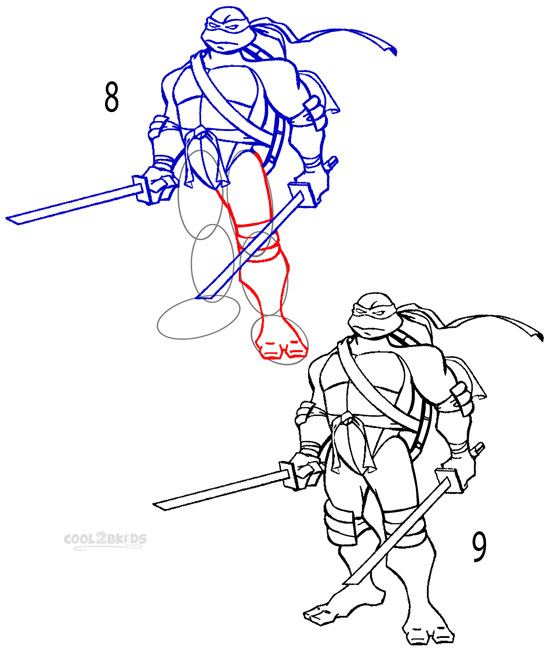 How to Draw a Ninja Turtle (Step by Step Pictures) Cool2bKids