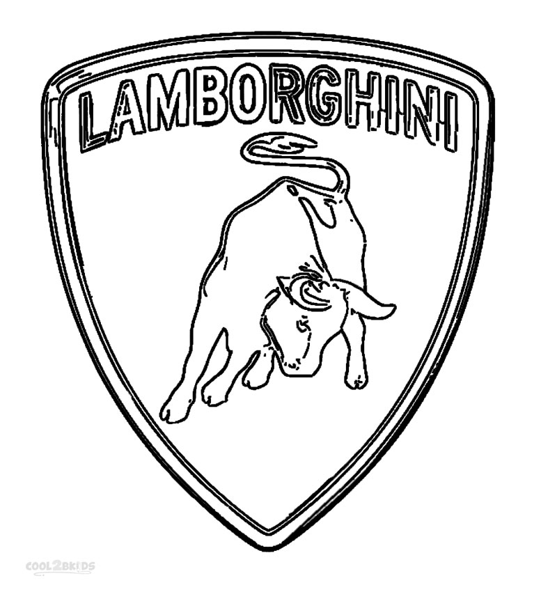 Lamborghini Logo Coloring Pages Sketch Coloring Page