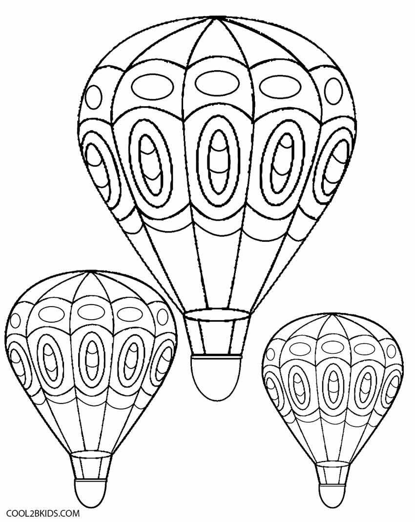 593 Unicorn Hot Air Balloon Coloring Page for Adult