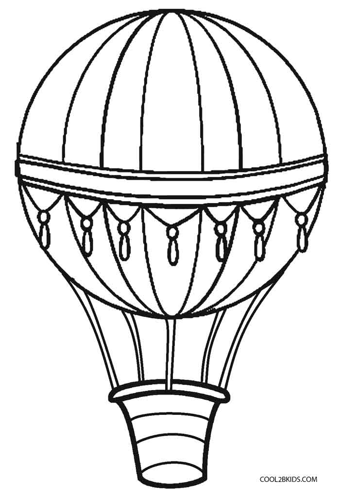 Free Printable Hot Air Balloon Coloring Pages Printable Word Searches