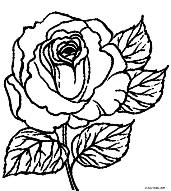 Printable Rose Coloring Pages For Kids | Cool2bKids