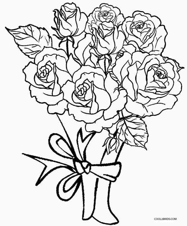 Printable Rose Coloring Pages For Kids Cool2bKids