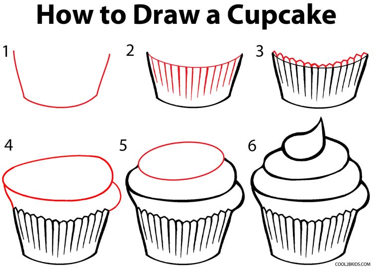 How to Draw a Cupcake (Step by Step Pictures) Cool2bKids