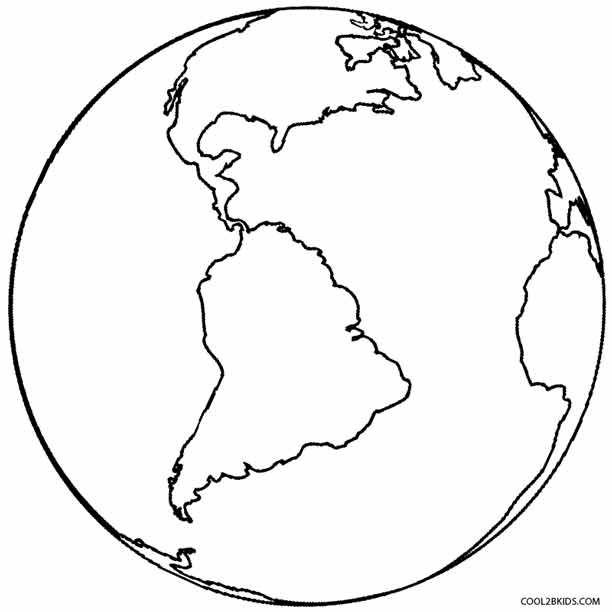 Printable Earth Coloring Page