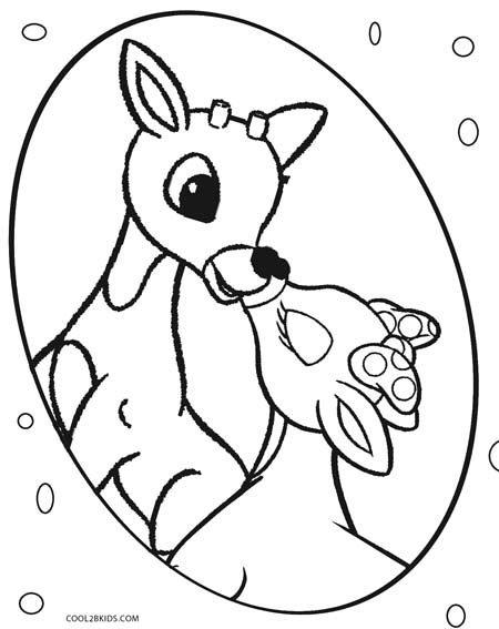 Printable Rudolph Coloring Pages Kids Cool2bkids Clarice Baby