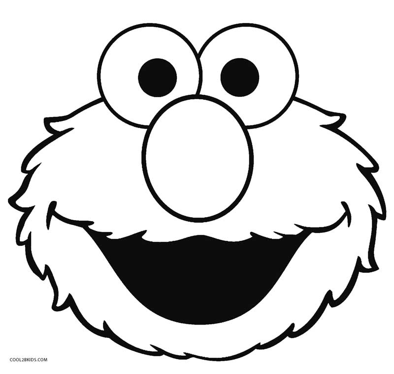 Printable Elmo Coloring Pages Kids Cool2bkids Face Number