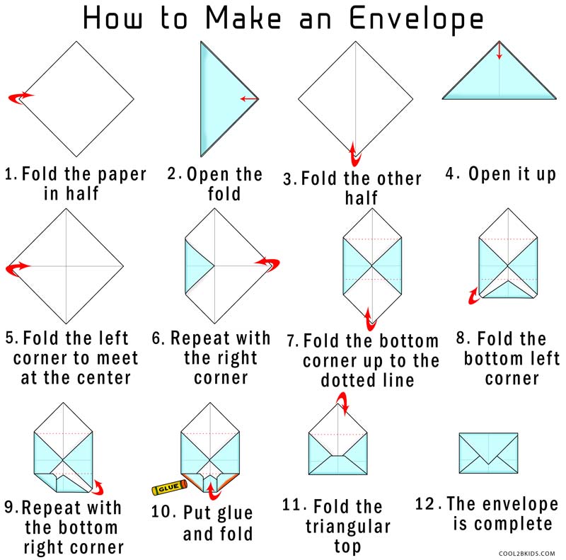 How to Make Your Own Origami Envelope from Paper Cool2bKids