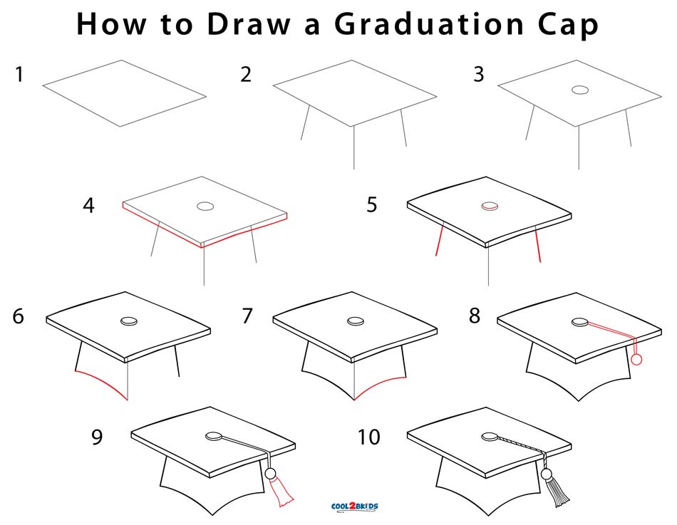 How to Draw a Graduation Cap (Step by Step Pictures) Cool2bKids