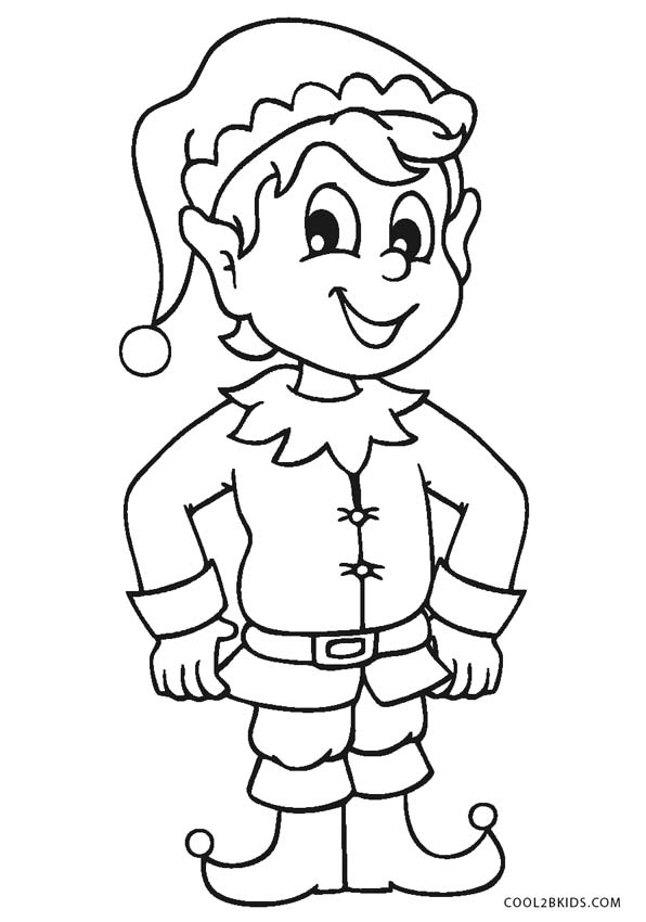 Coloring Pictures Christmas Elves - coloringpages2019