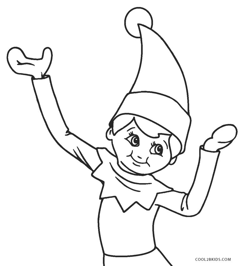 Elf On The Shelf Free Coloring Pages