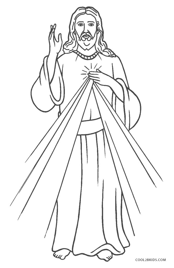 725 Simple Printable Jesus Coloring Pages with Printable