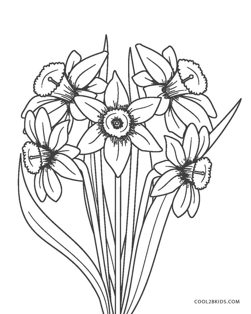 32 Printable Flower Coloring Pages Free Pictures Color Pages Collection