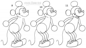 How To Draw Mickey Mouse Step 3