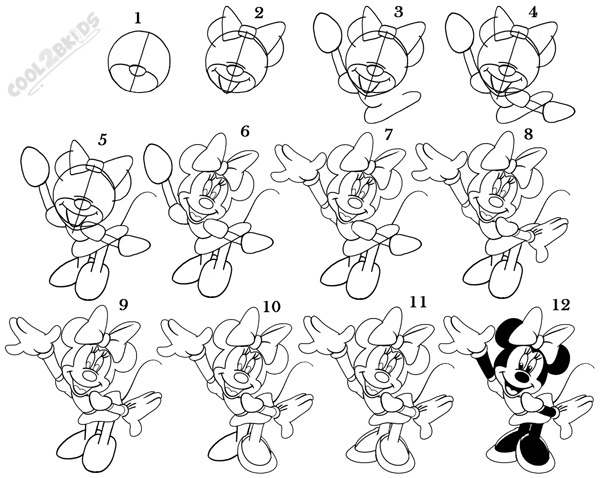 Minnie Mouse Drawing, minnie mouse, love, comics, child png | PNGWing