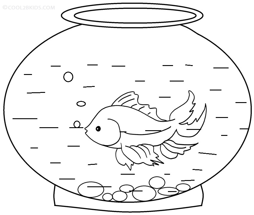 Printable Goldfish Coloring Page For Childrens 1