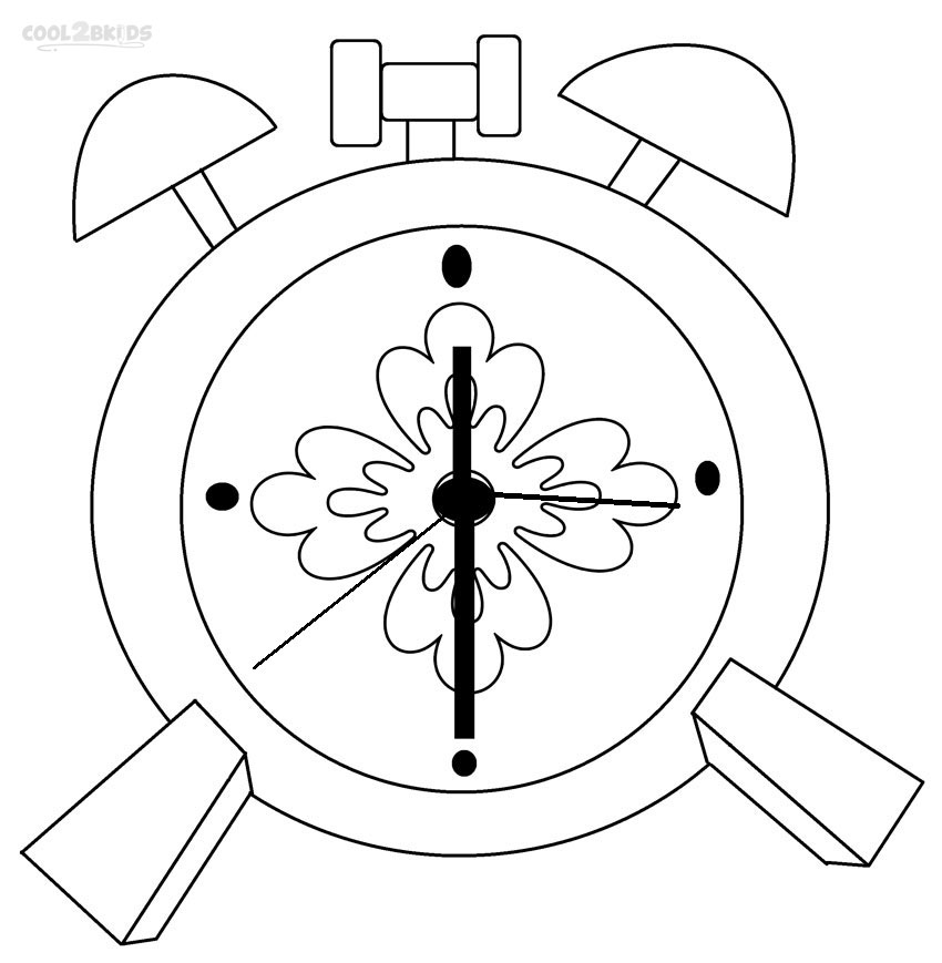 Download Printable Clock Coloring Pages For Kids
