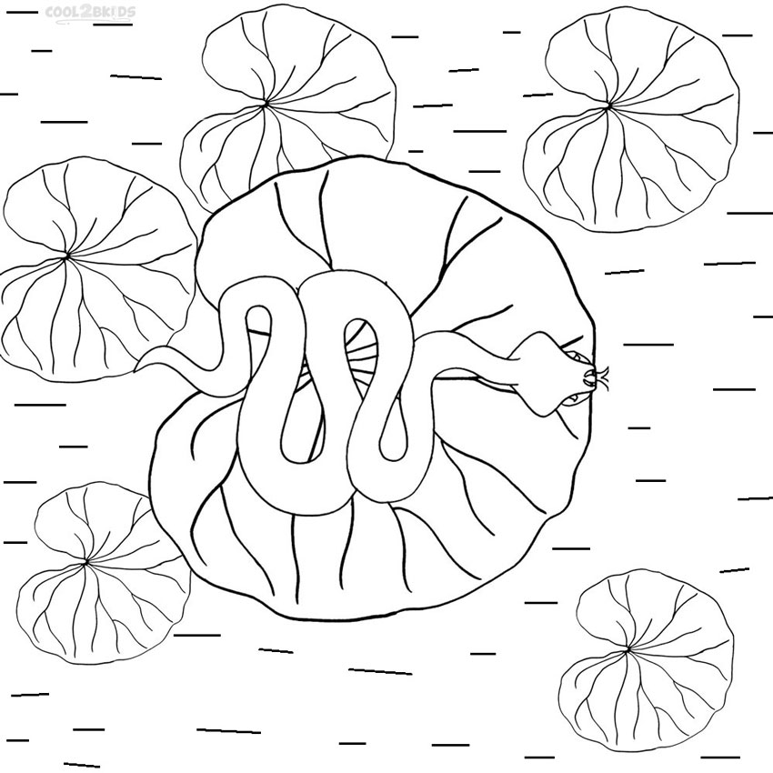 Printable Lily Pad Coloring Pages For Kids