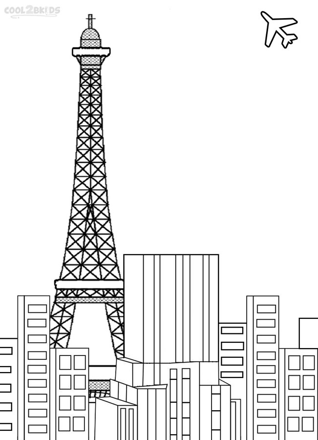 eiffel tower coloring page