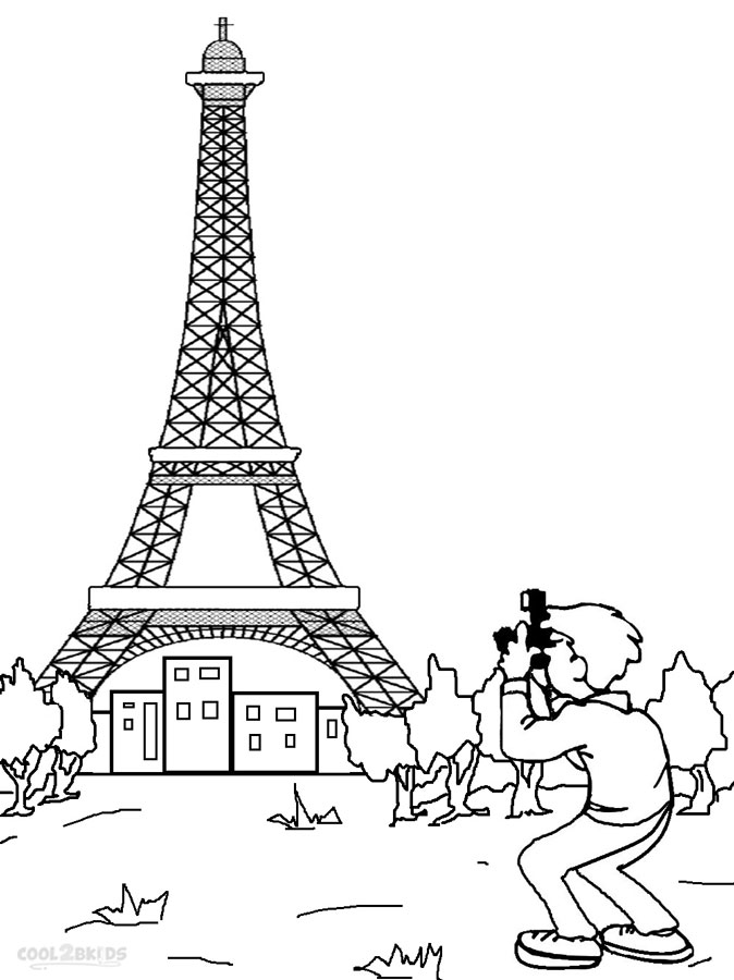 Printable Eiffel Tower Coloring Pages For Kids