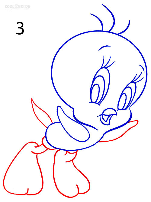 How To Draw Tweety Bird (Step by Step Pictures)