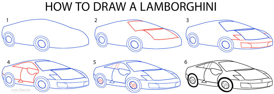 How to Draw a Lamborghini (Step by Step Pictures)