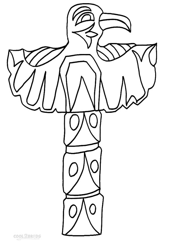 Native American Totem Pole Coloring Pages