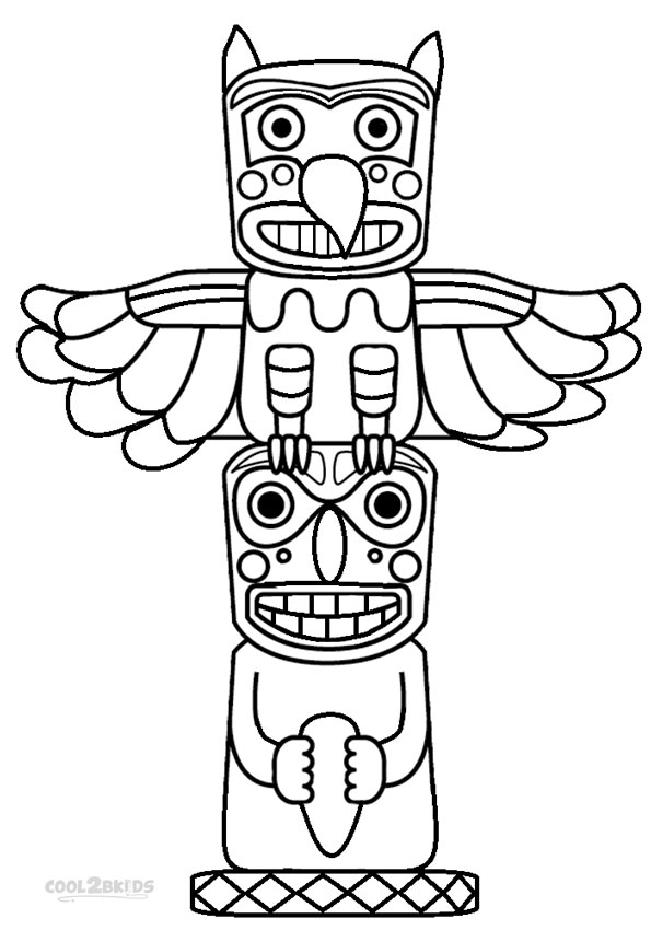 Download Printable Totem Pole Coloring Pages For Kids | Cool2bKids