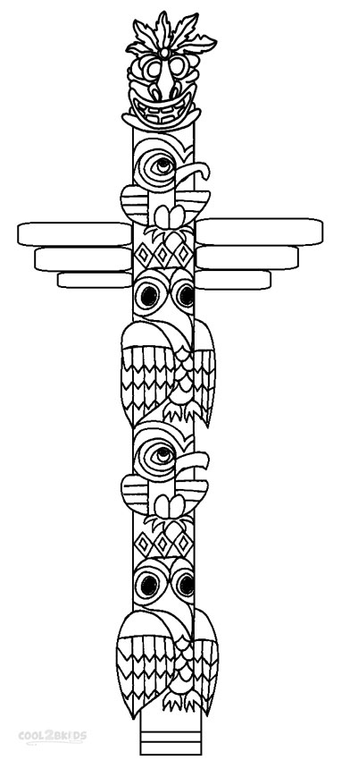 Printable Totem Pole Coloring Pages For Kids | Cool2bKids