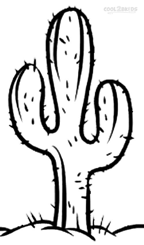 Printable Cactus Coloring Pages For Kids