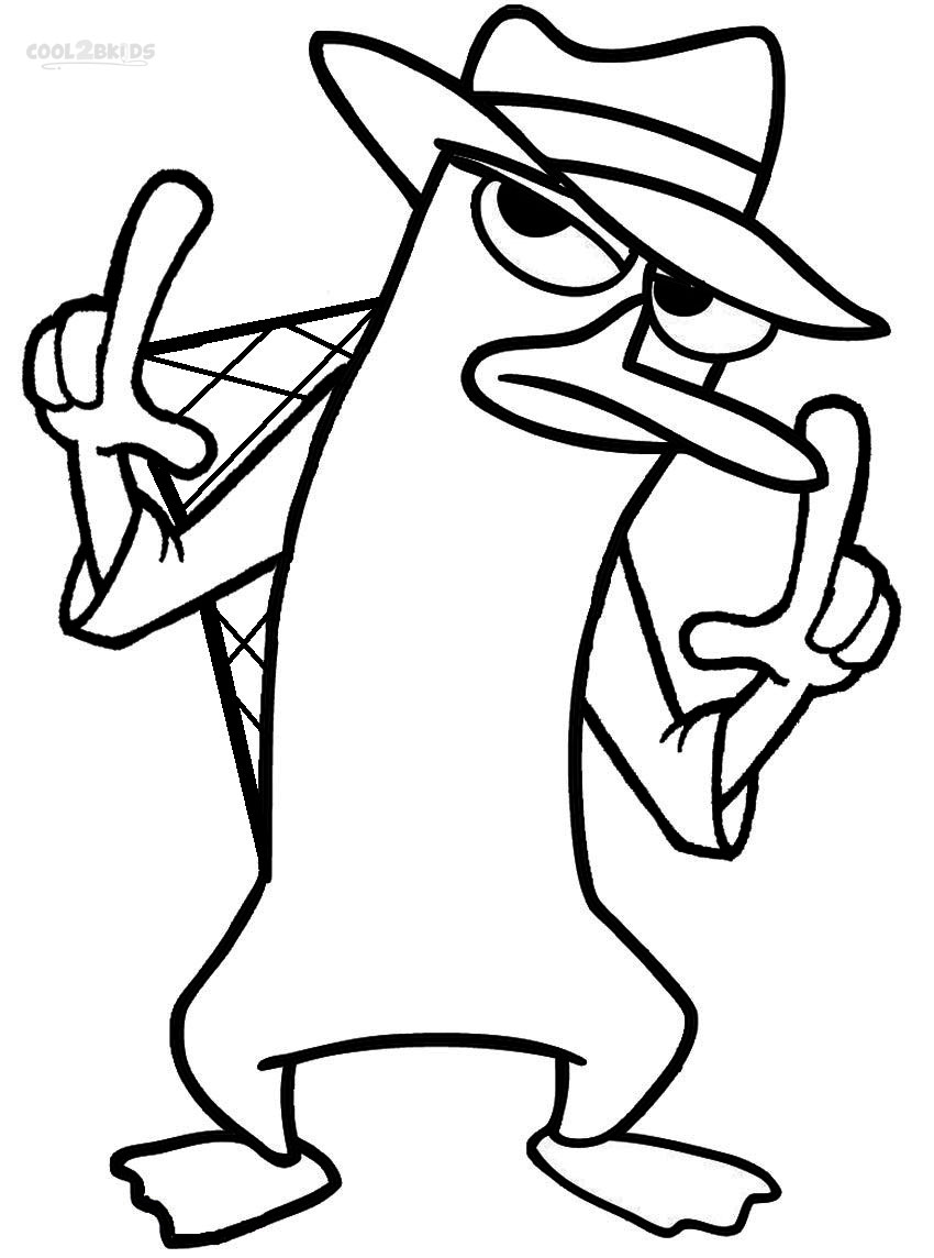 Agent P Coloring Pages