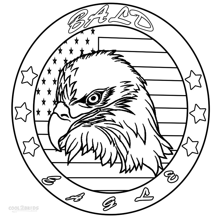 Gambar Eagles Coloring Page Pages Ideas Printable Bald Eagle Kids ...