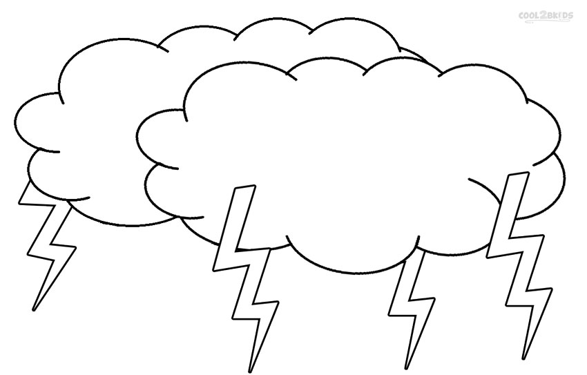 Printable Cloud Coloring Pages For Kids