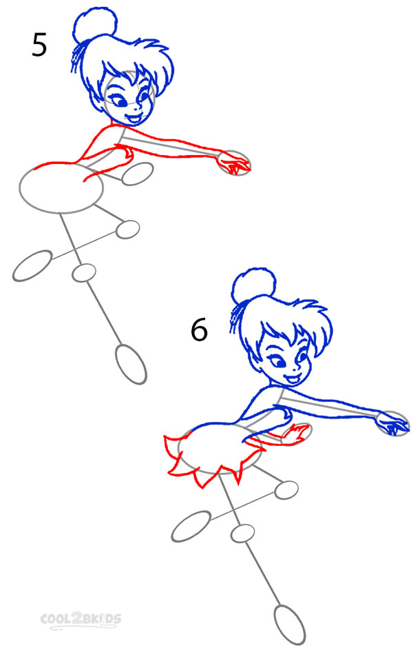 how to draw tinkerbells face