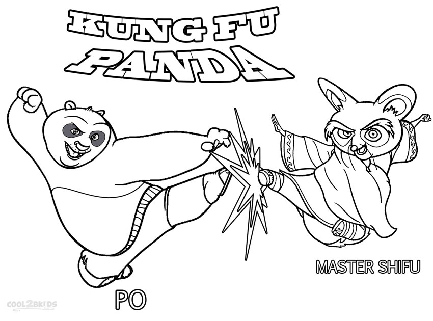 Kung Fu Panda Coloring Book Page Coloring Pages