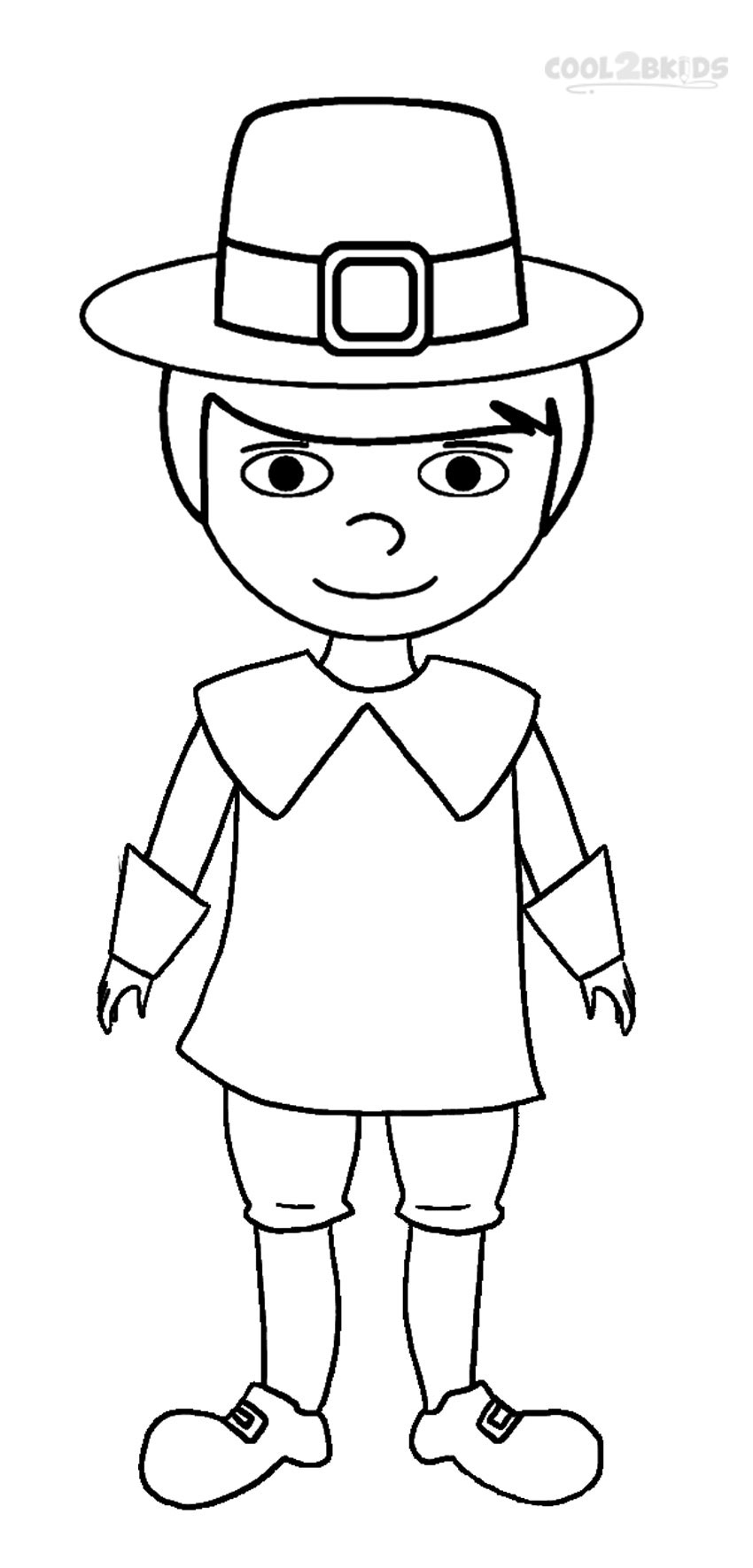 45 Top Coloring Pages Of Pilgrim Boy And Girl For Free