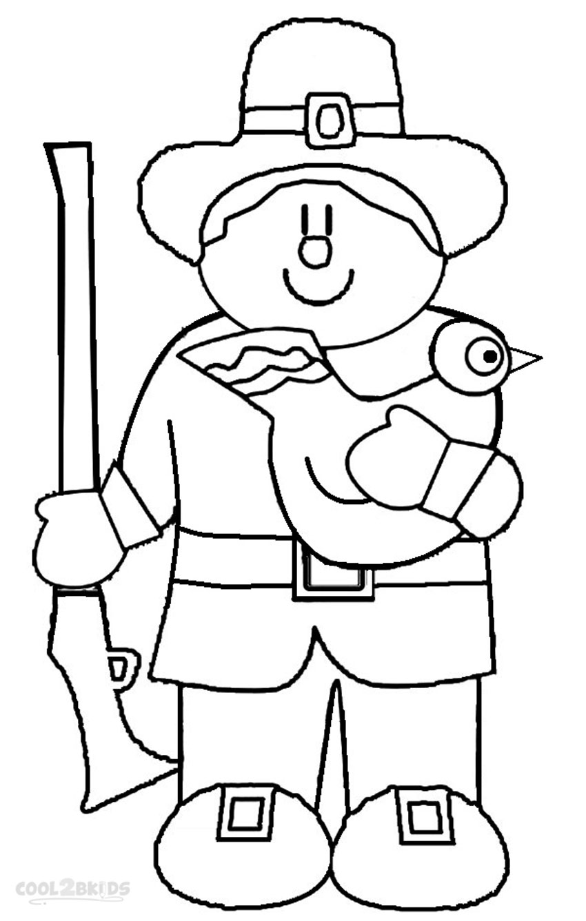 Printable Pilgrims Coloring Pages For Kids