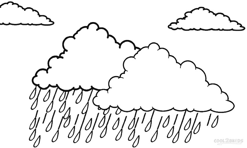 clouds coloring page