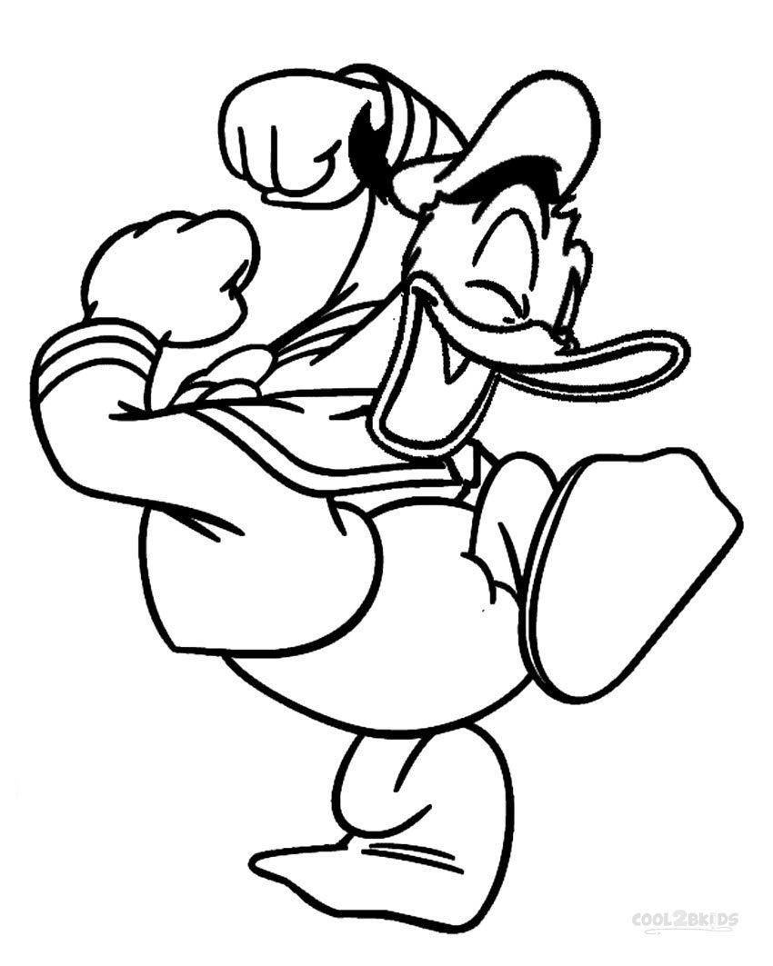 donald duck and daisy coloring pages
