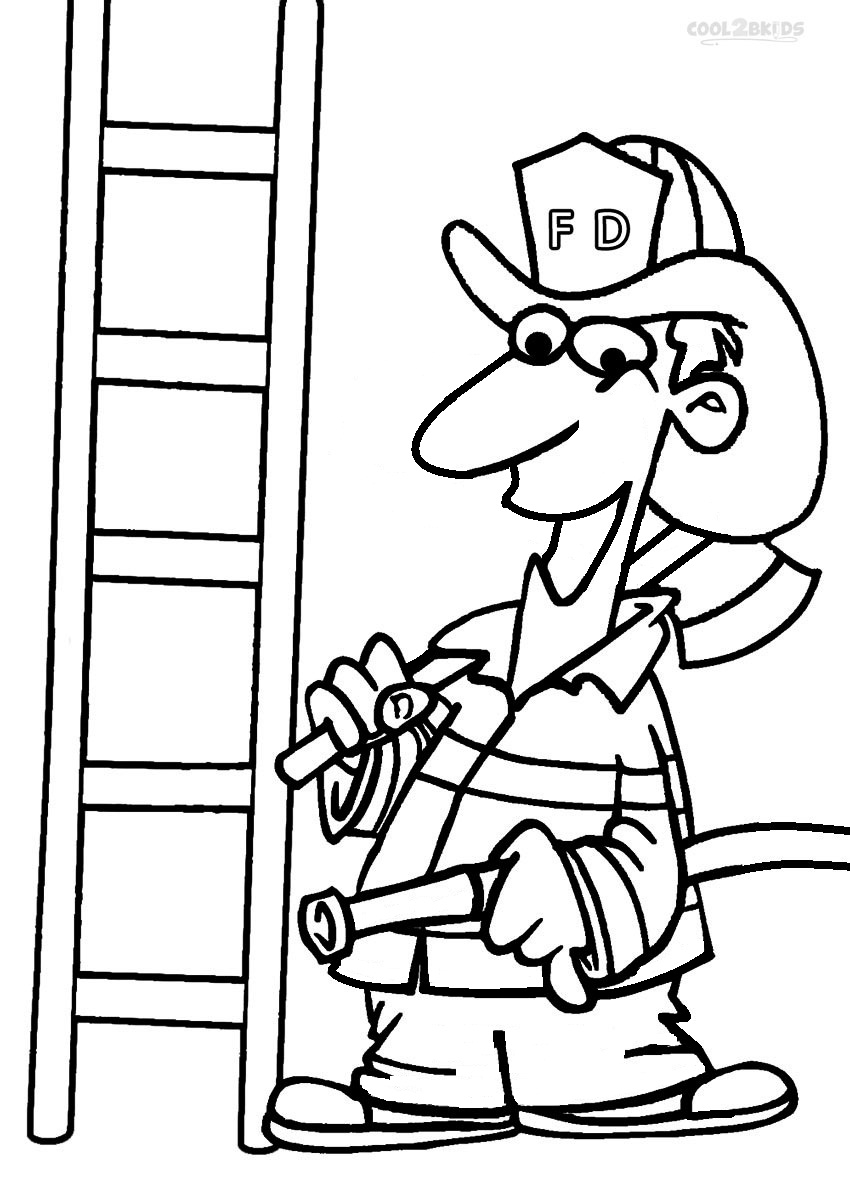 firefighter helmet coloring page