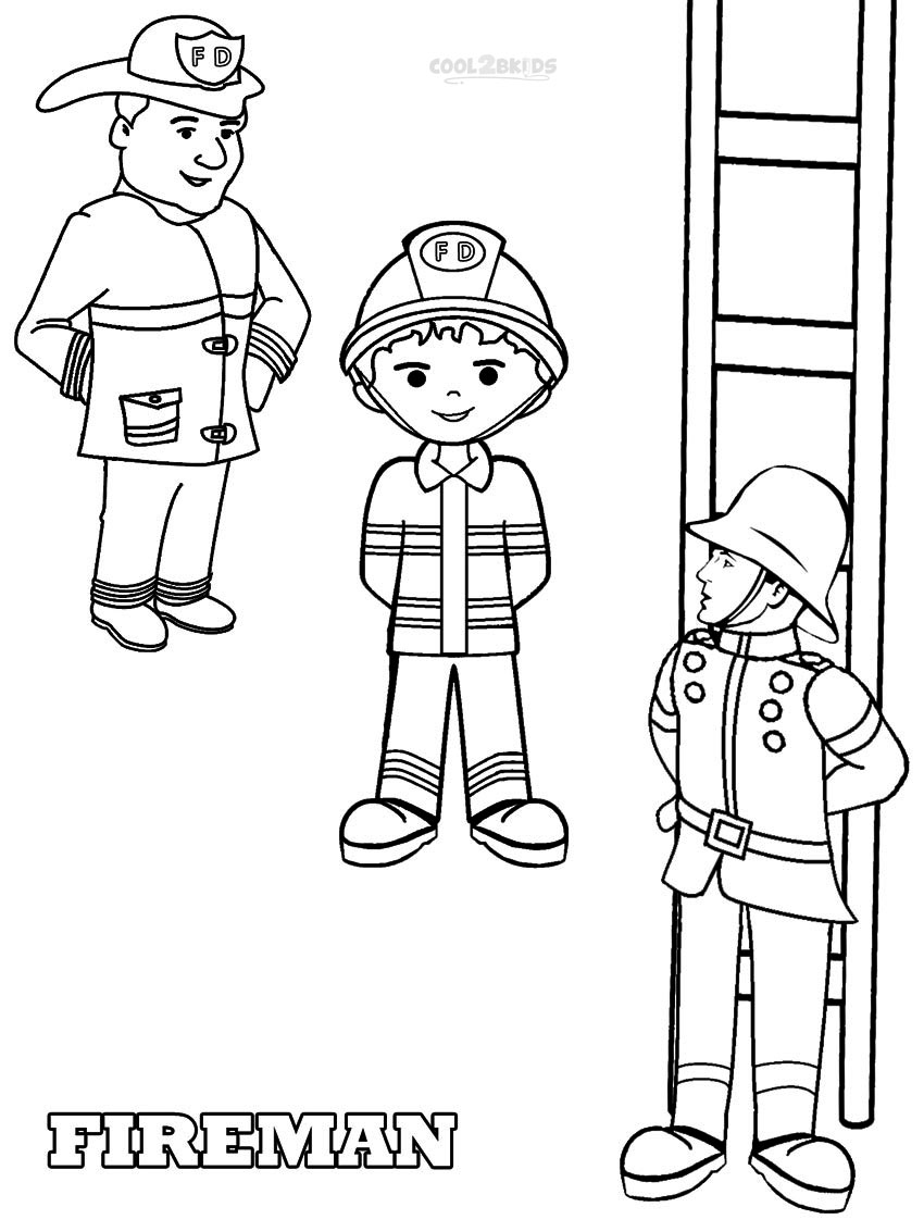 Free Printable Fireman Coloring Pages | Cool2bKids