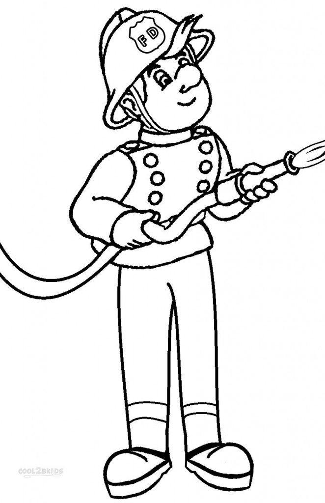 Free Printable Fireman Coloring Pages