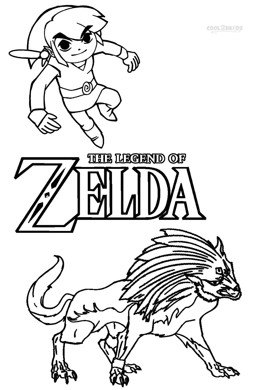 Download Printable Zelda Coloring Pages For Kids