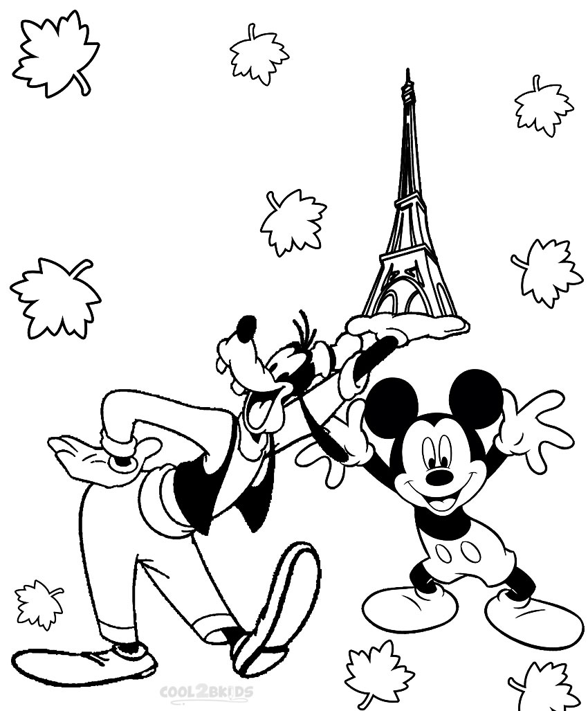 Printable Goofy Coloring Pages For Kids